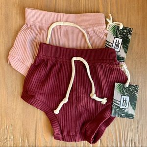 Forever French 2 pair of ribbed shorties NWT size large